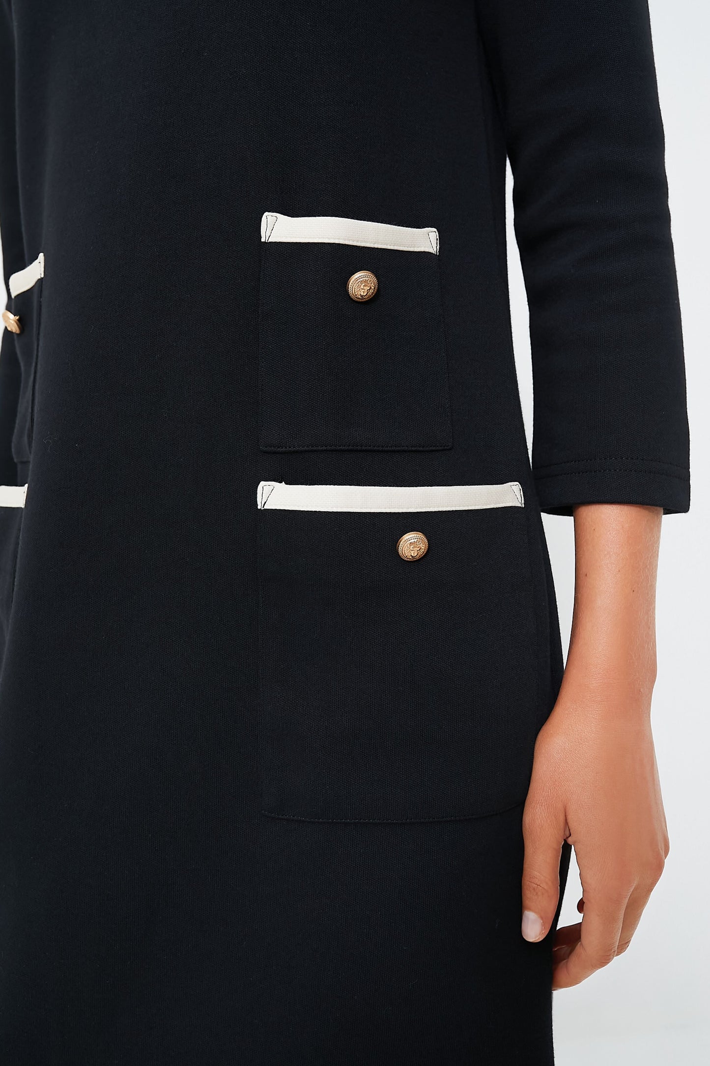 Black Francoise Mod Mini Dress