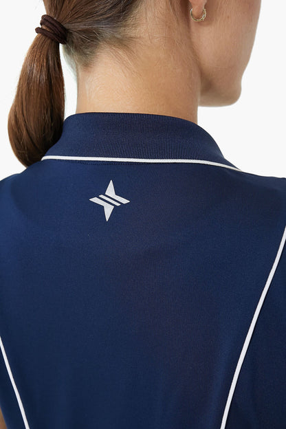 Navy Roxana Half Zip Golf Dress