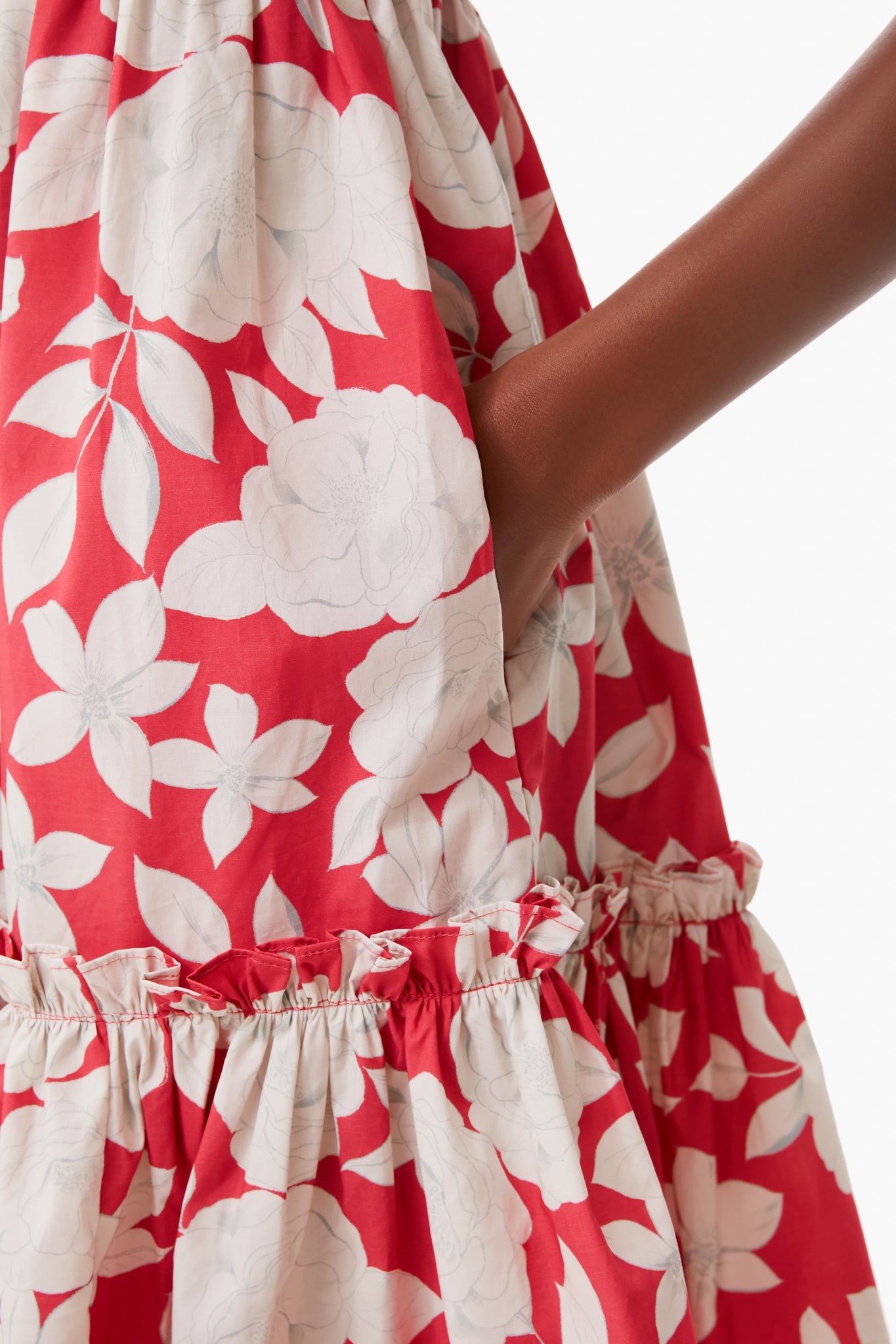 Graphic Floral Raspberry Lexa Dress