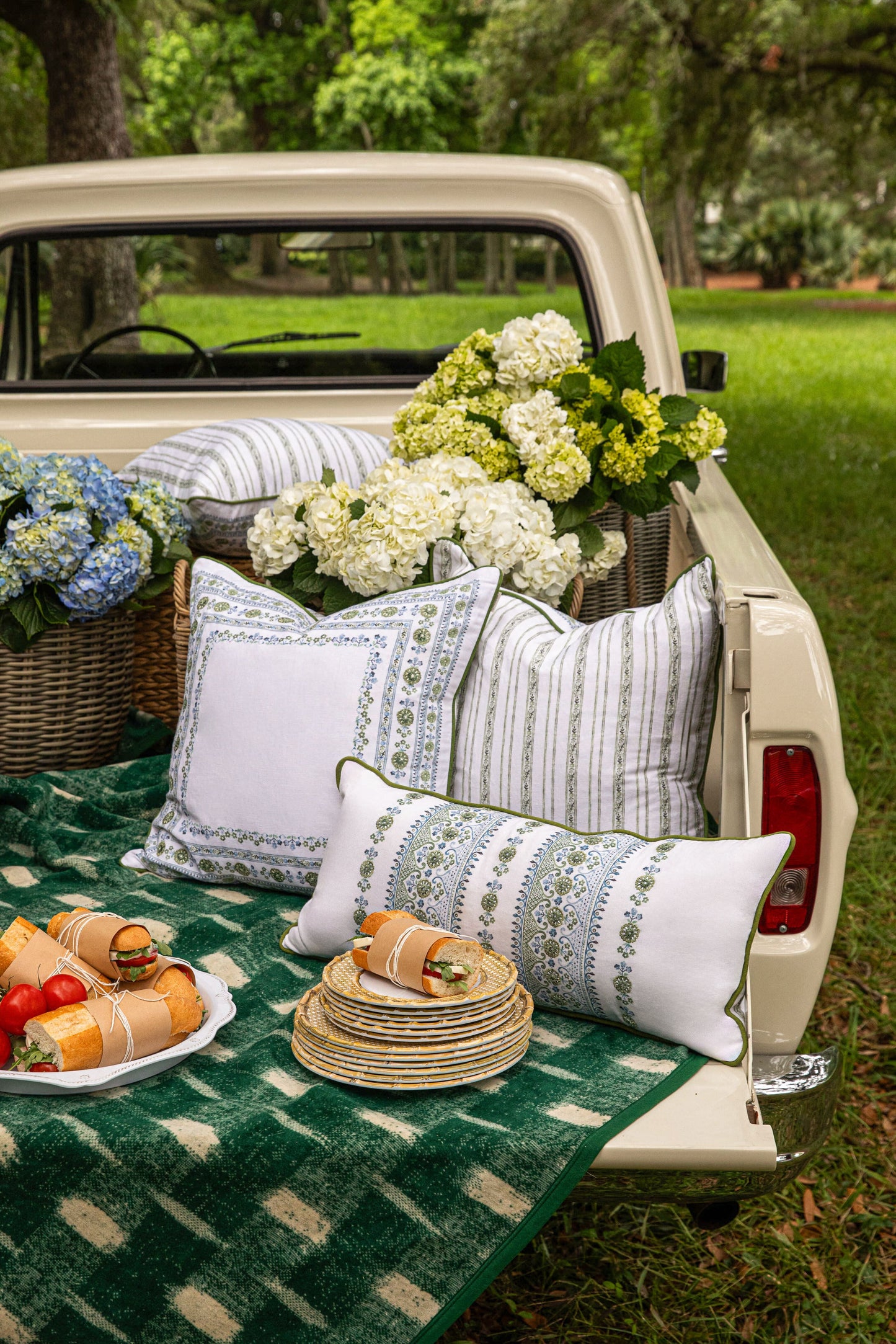 Exclusive Fern Brushed Ikat Blanket