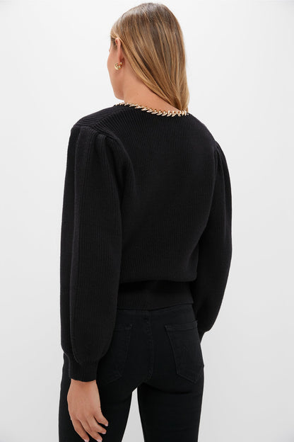 Black and Gold Chain Blythe Sweater