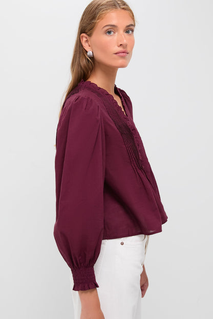 Exclusive Burgundy Anise Long Sleeve Top