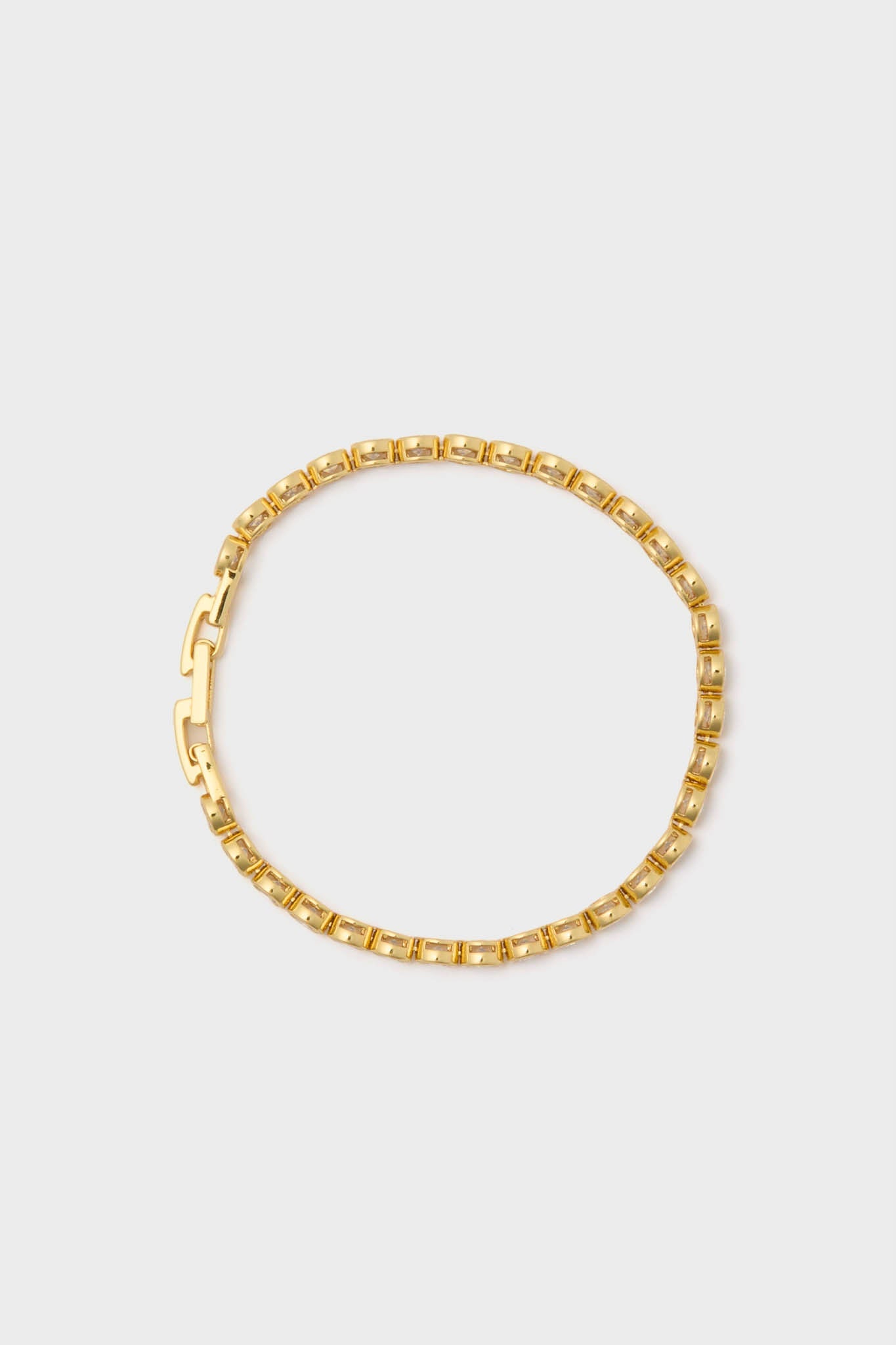 Gold Bezel Tennis Bracelet