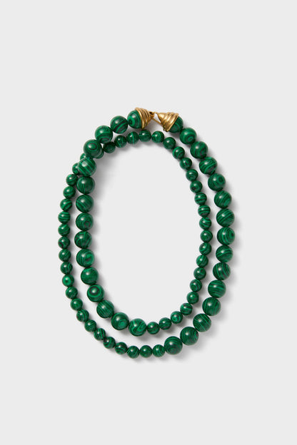 Malachite Double Strand Celine Necklace
