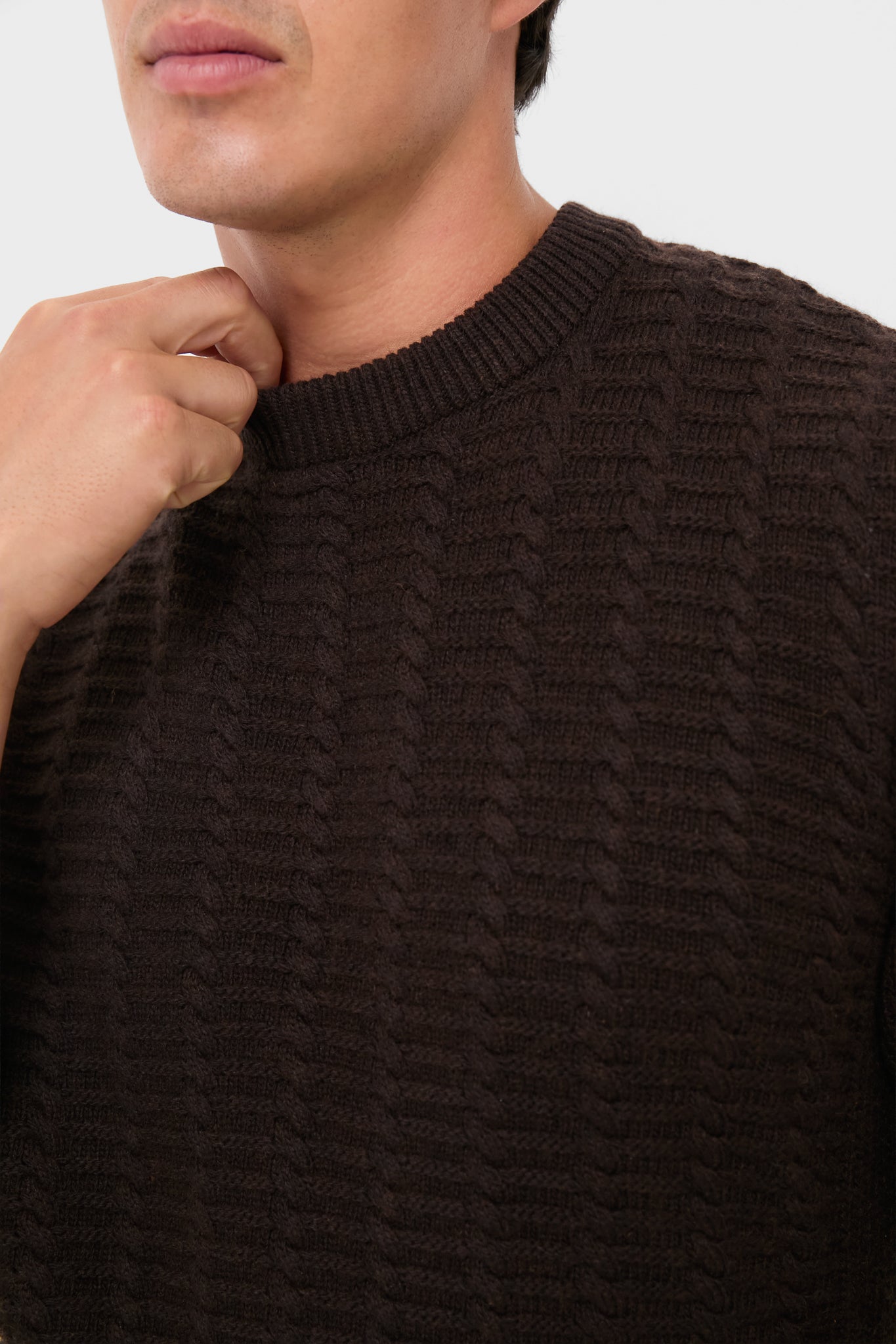 Dark Oak Cleveland Crew Neck Sweater