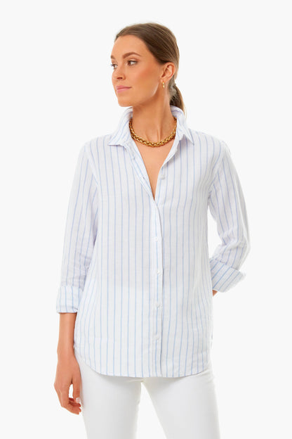 Pier Stripe Malibu Linen Shirt