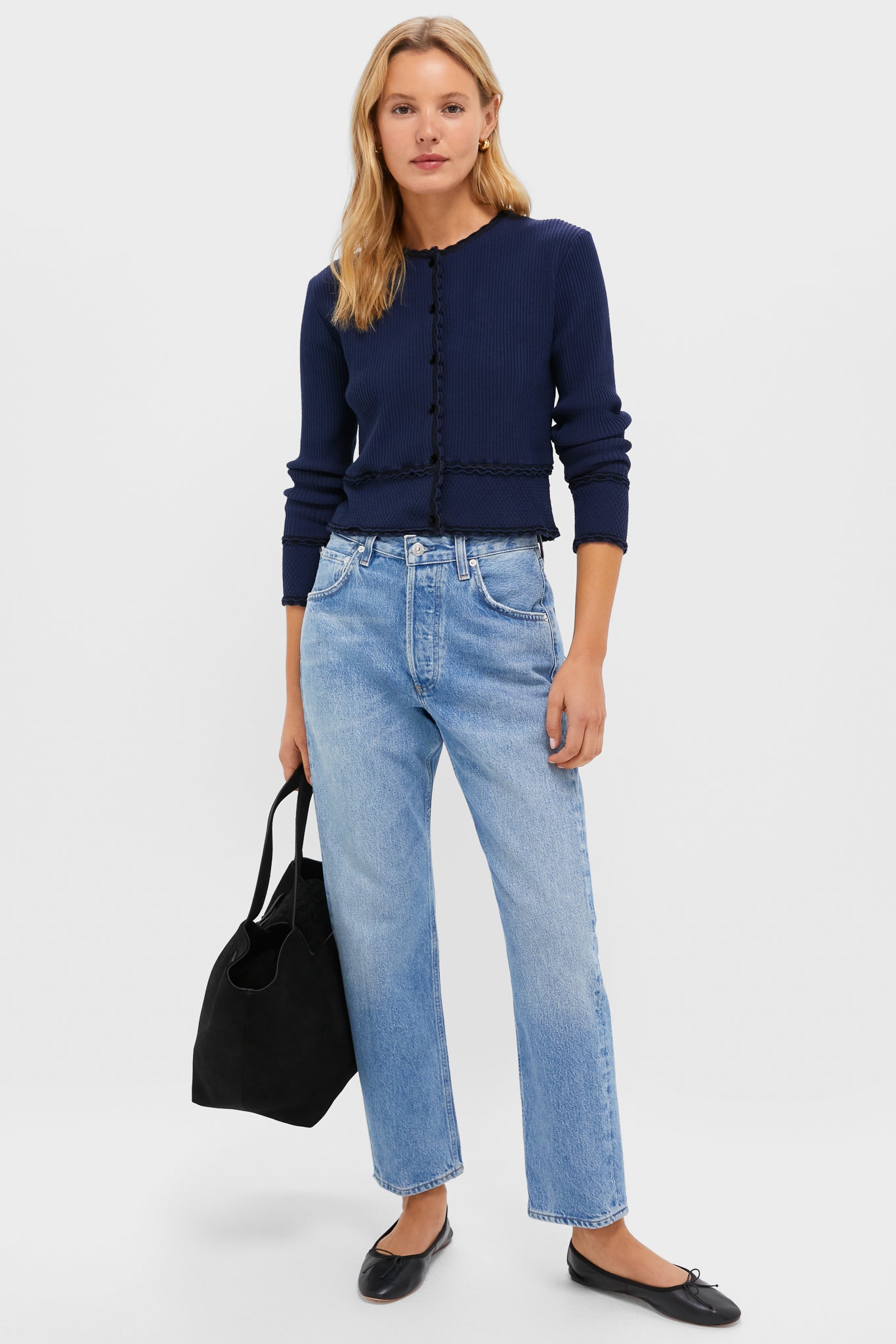 Navy Knit Lily Cardigan