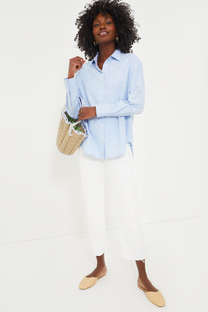 Blue Lightweight Oxford Nadine Boyfriend Button Down
