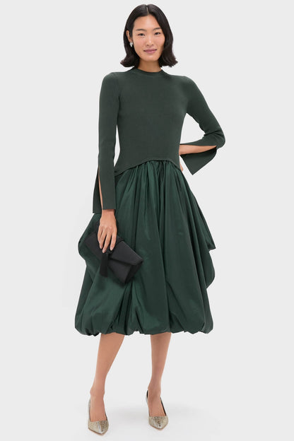 Cypress Kenlie Long Sleeve Mock Neck Midi Dress