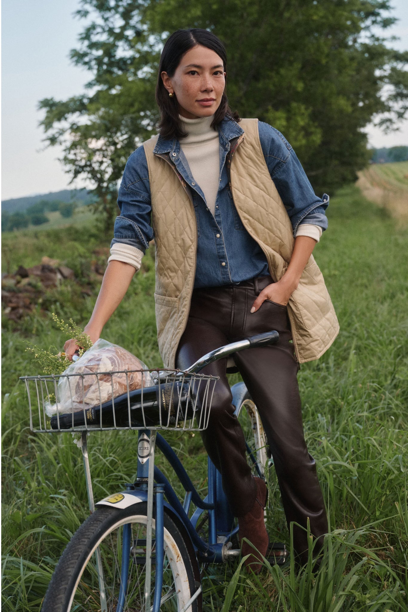 Light Fawn Barbour x Tuckernuck Reversible Paisley Vest