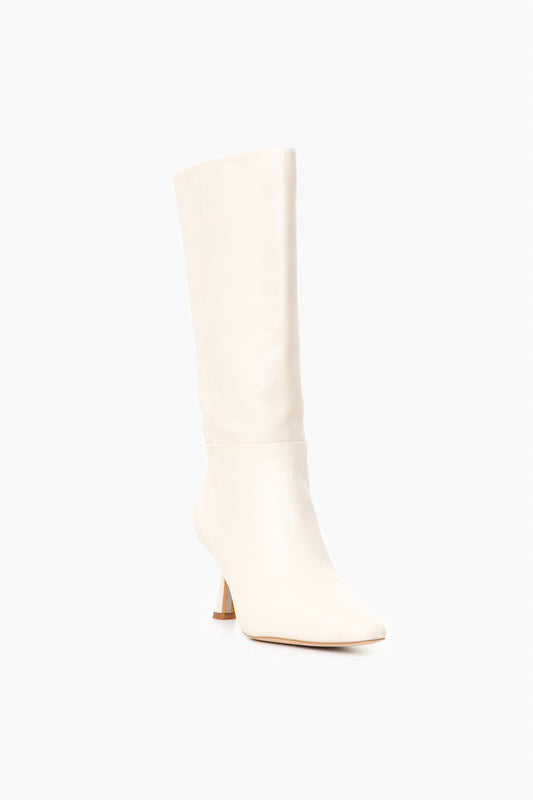 Ivory Leather Samira Boots