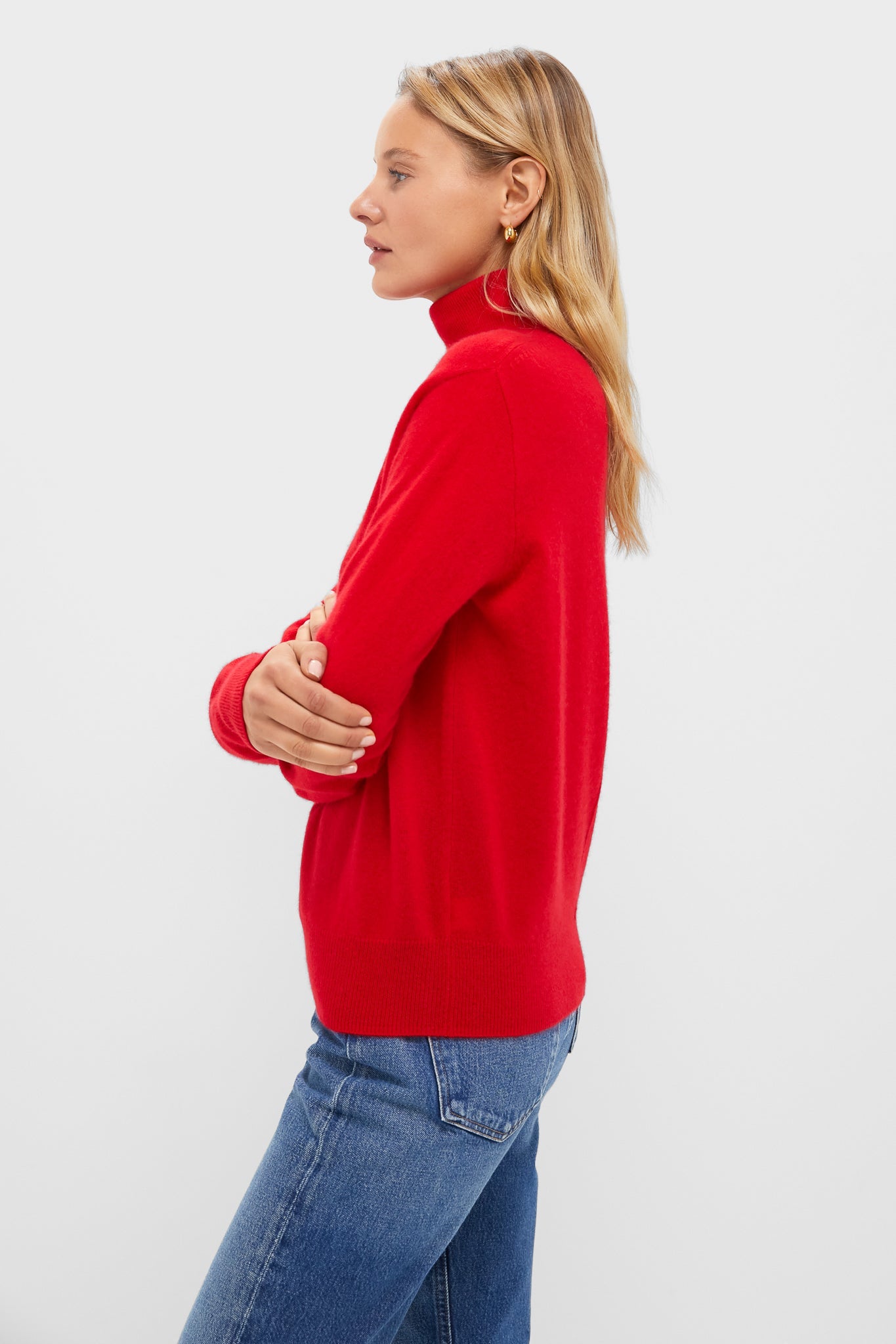 Martin Red Cashmere Turtleneck Sweater