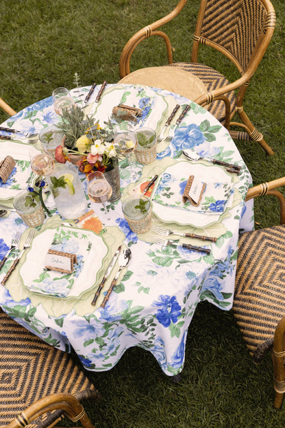 Cerulean Garden Round Tablecloth