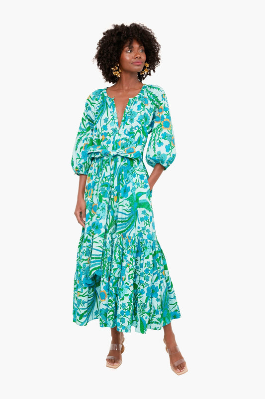 Birdsong Blue Johanna Dress