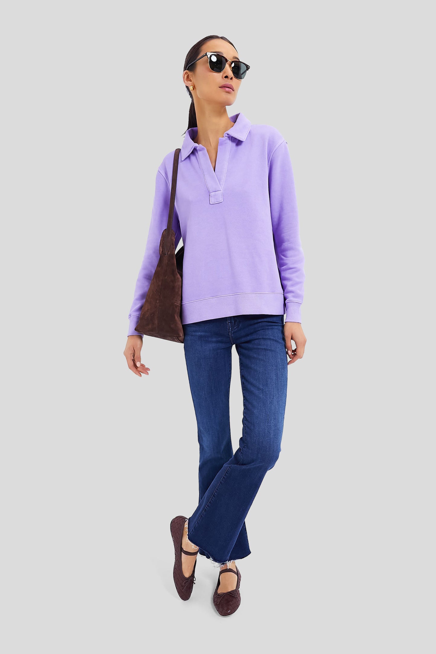 Freesia Polo Popover Sweatshirt