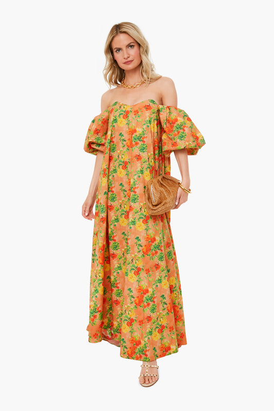 Natural Summer Palmer Maxi Dress