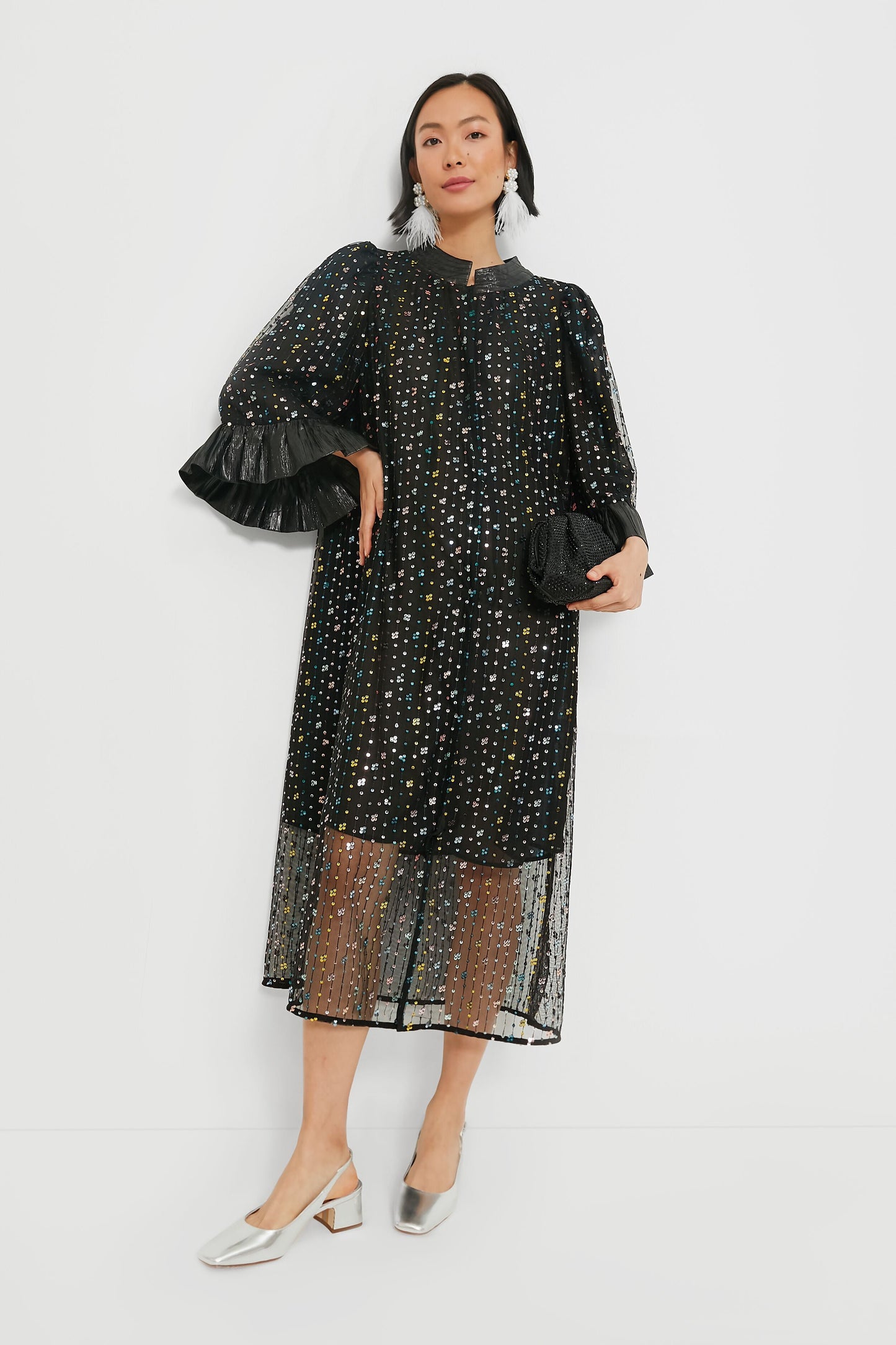 White Feather Nicole Earrings