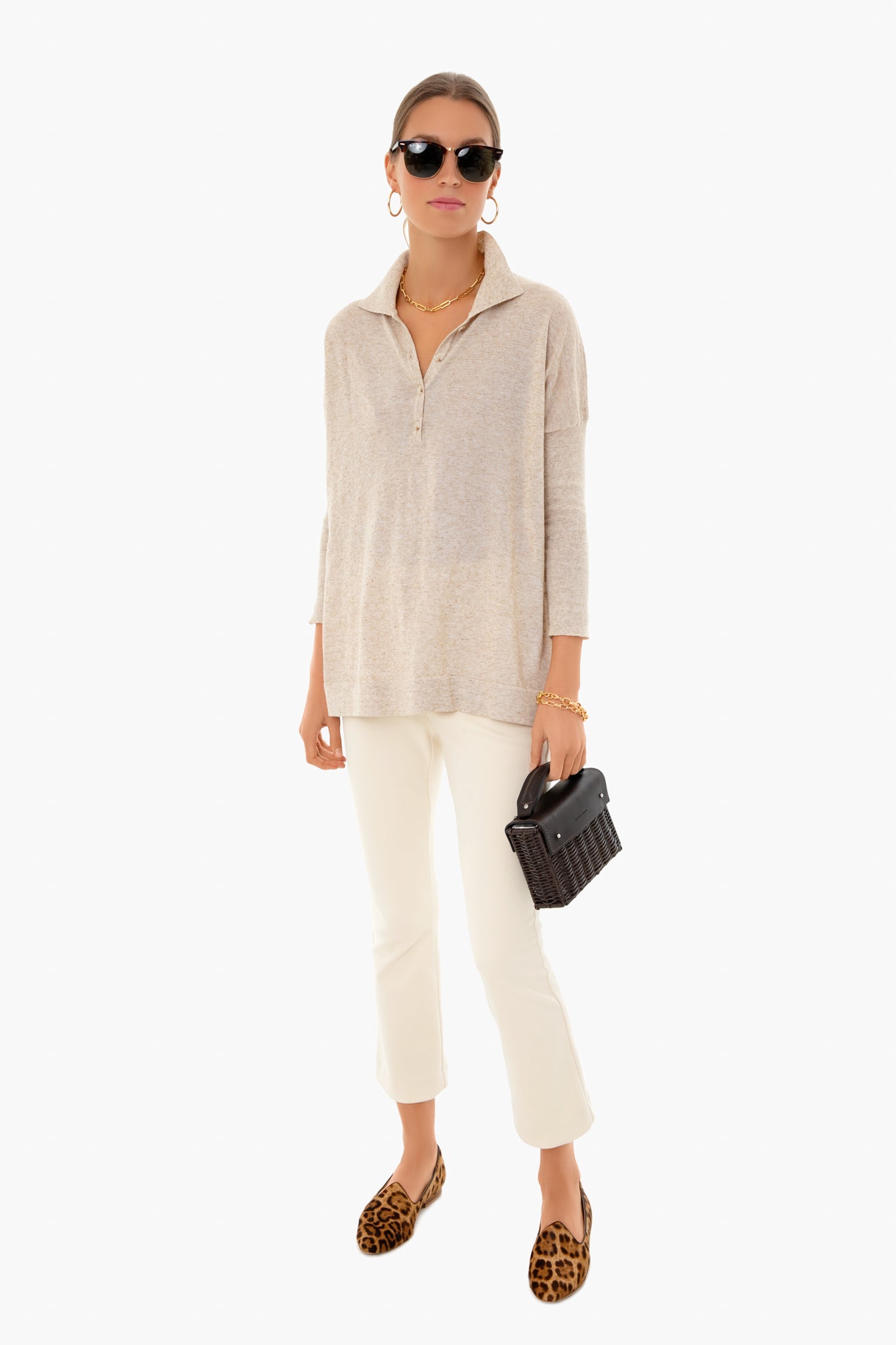 Ecru Clayton Knit Polo