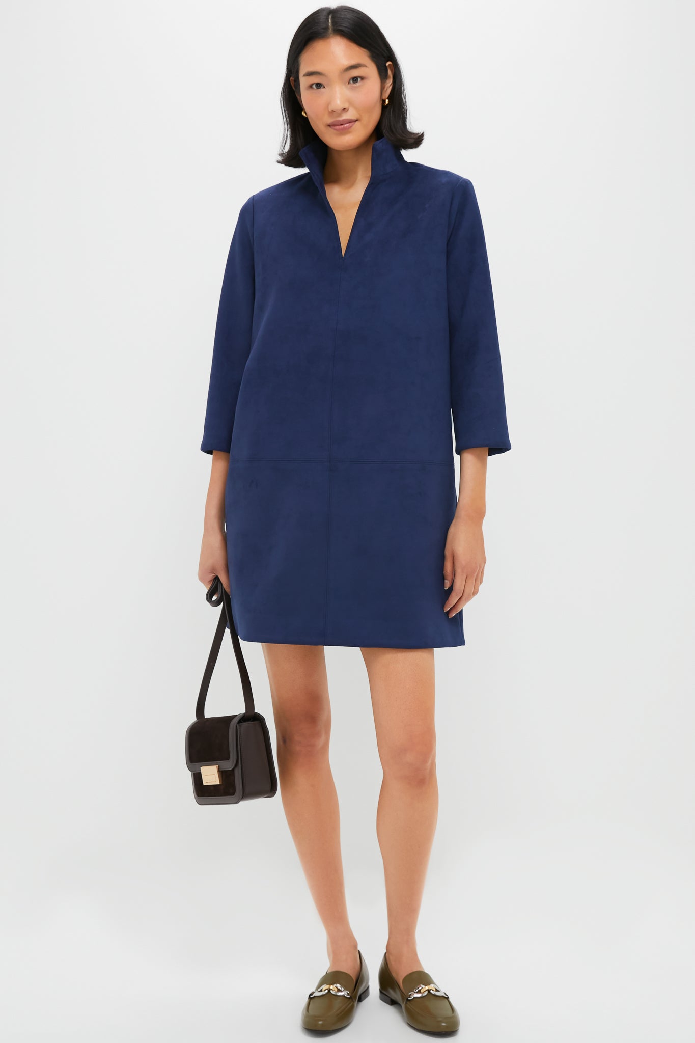 Midnight Blue Vegan Suede Clifton Dress