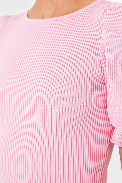 Pink Short Sleeve Lawrence Sweater