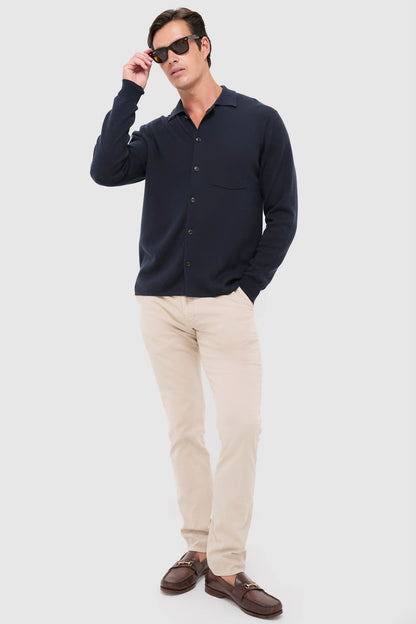 Navy Merino Cardigan