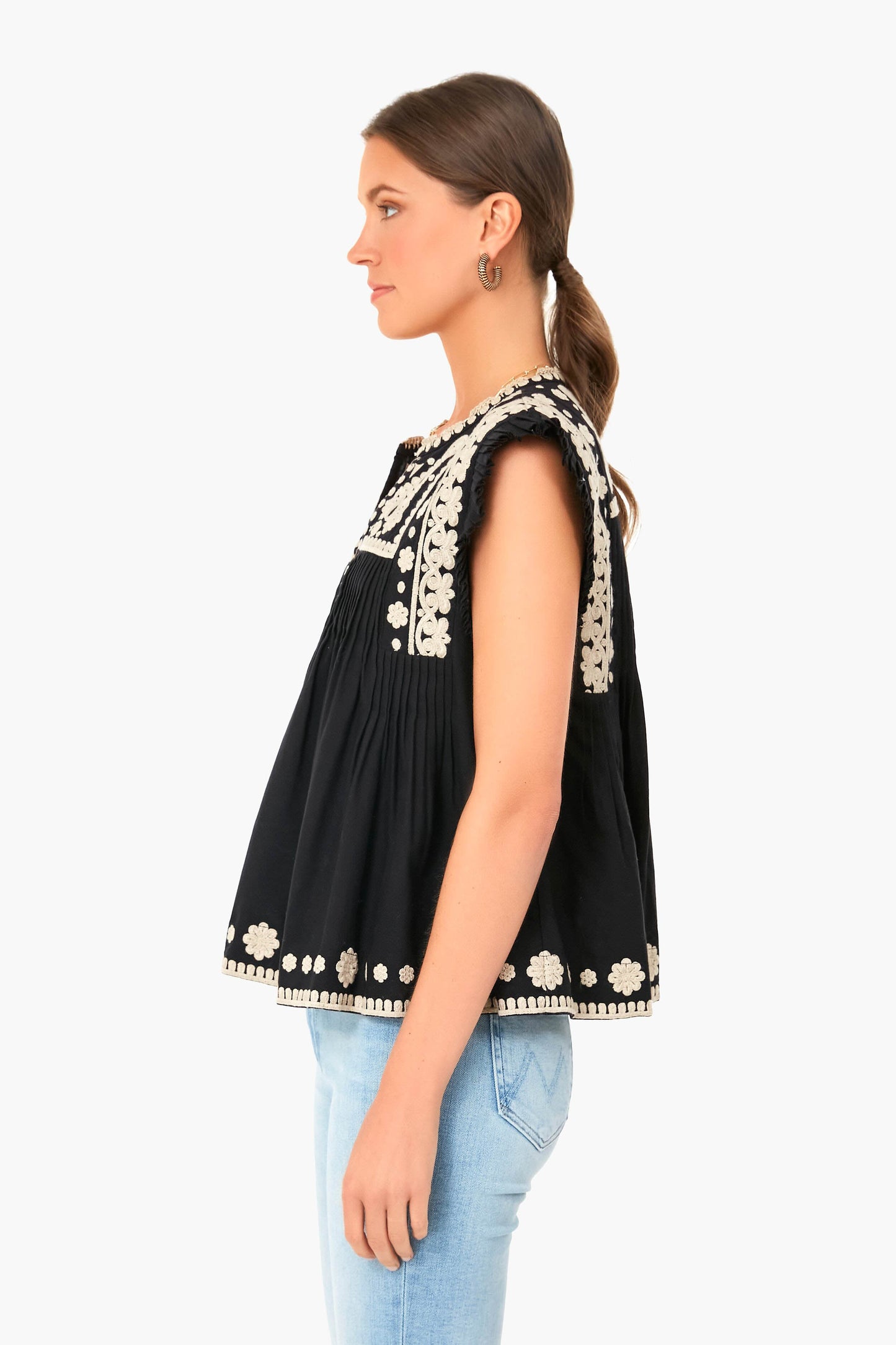 Black Holly Soutache Vest Top
