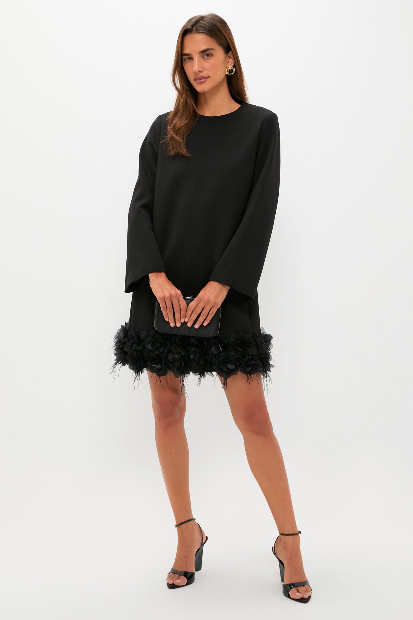 Organza and Feather Trim Dalia Dress