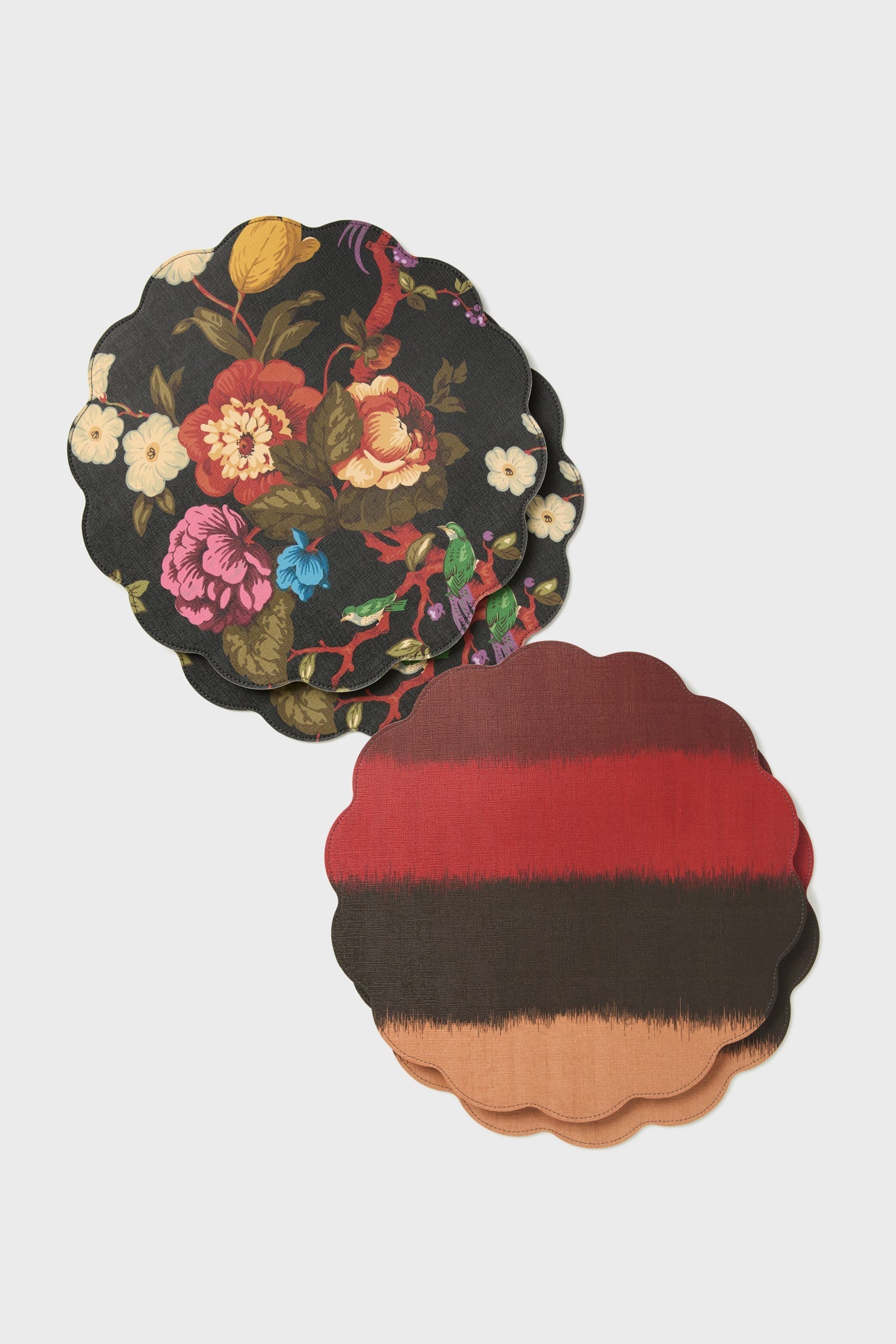 Baroque Floral Reversible Wipeable Placemats Set of 4