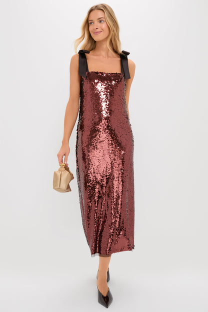 Radiant Bronze Sequin Roxy Dress