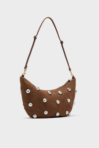 Choco Bar Smooth Nubuck with Studs Lune Bag
