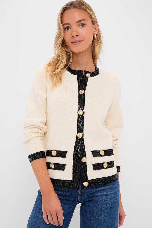Cream and Black Stefi Sweater