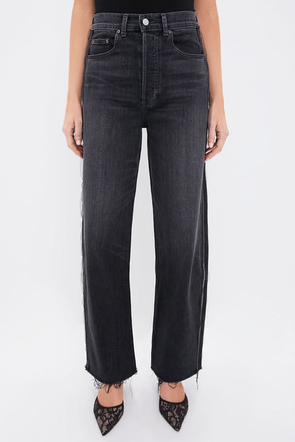 Vintage Charcoal Beaded Tux Stripe Nomad Jean