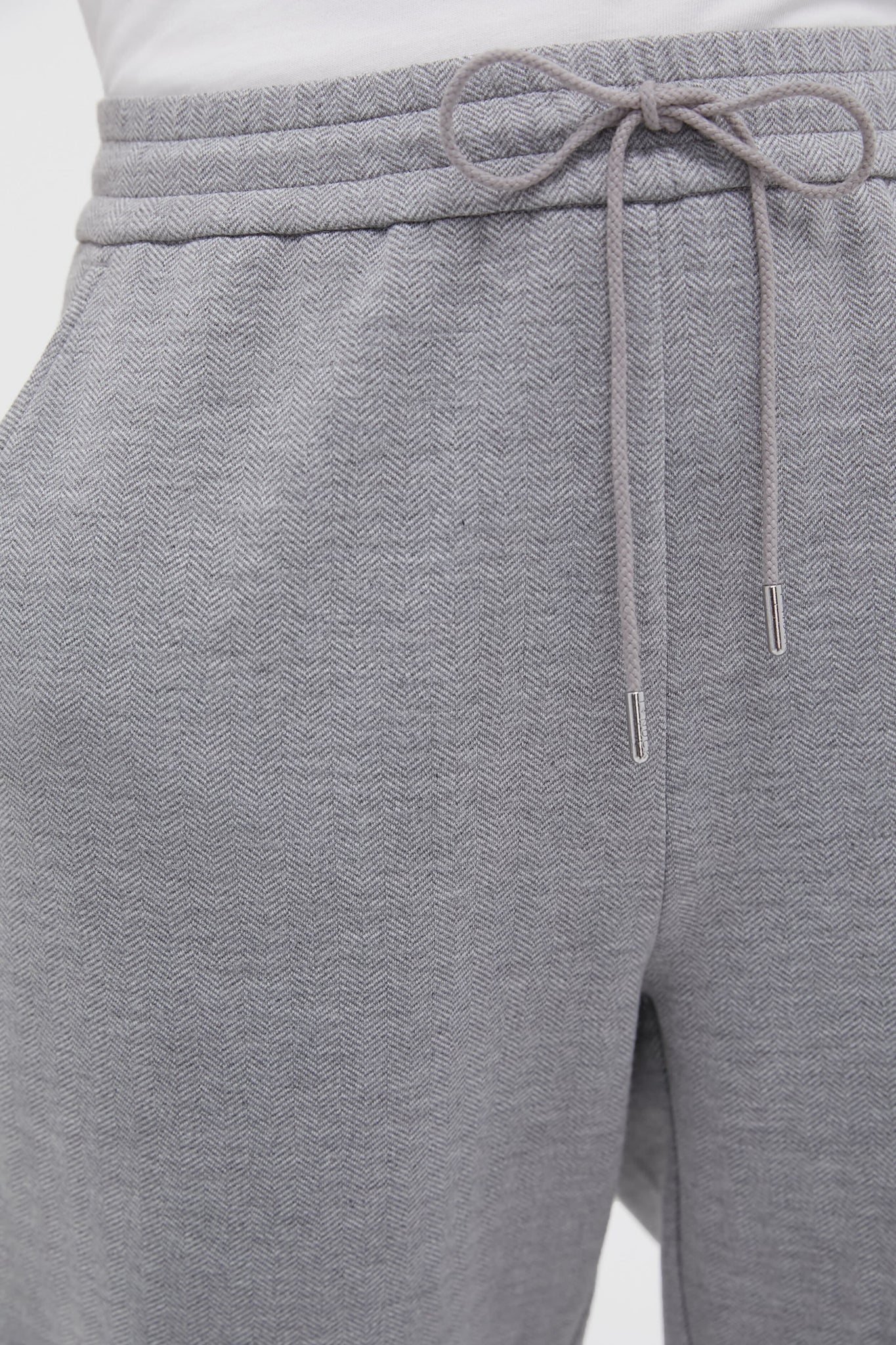 Gray Herringbone Becker Joggers