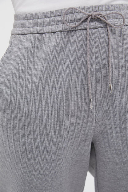 Gray Herringbone Becker Joggers