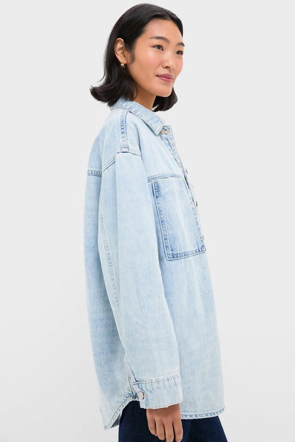 Sky Blue Sheeba Denim Overshirt