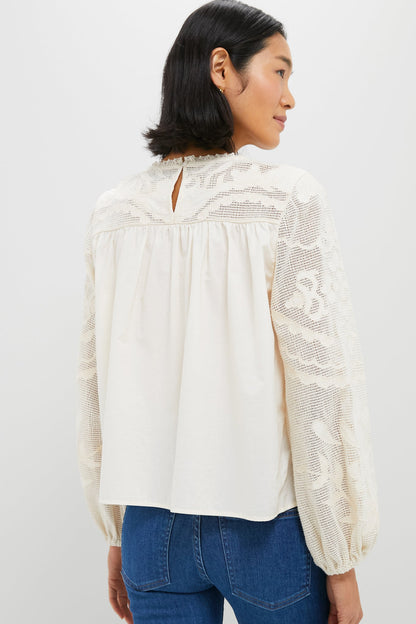 Ivory Patchwork Embroidered Cressida Blouse