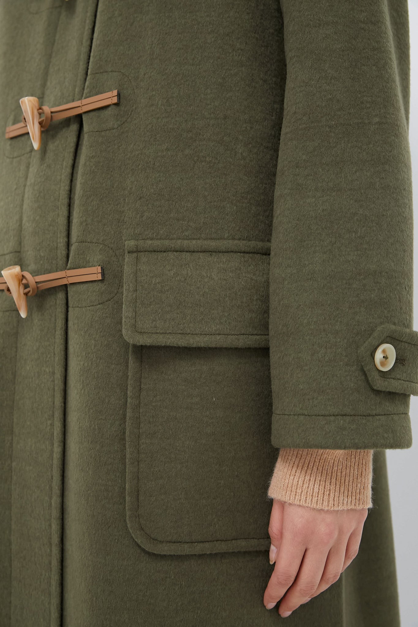 Olive Green Arthur Toggle Stadium Coat