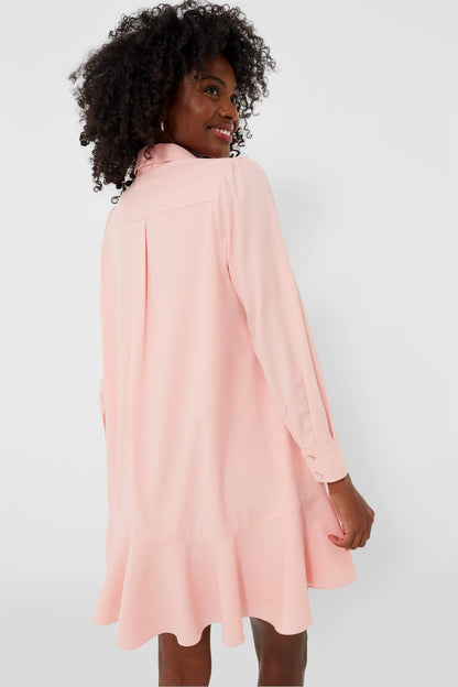 Bermuda Powder Pink Crepe Callahan Shirt Dress