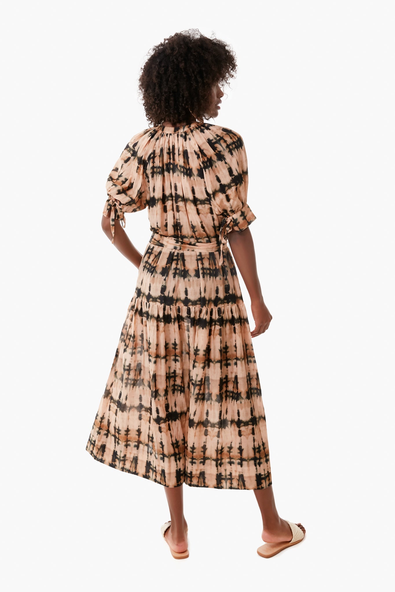 Desert Palm Tie Dye Printed Selena Coverup