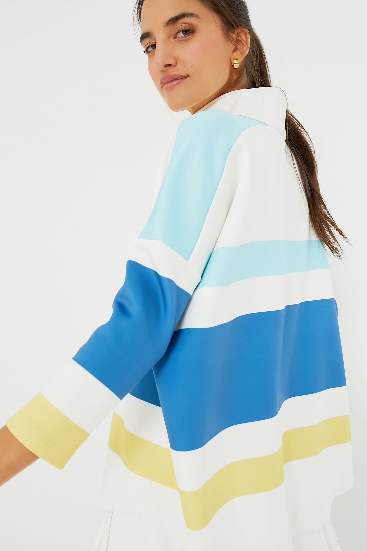 Lisbon Stripe Martina Quarter Zip