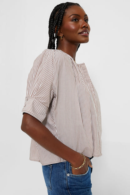 Mahogany Stripe Darby Blouse