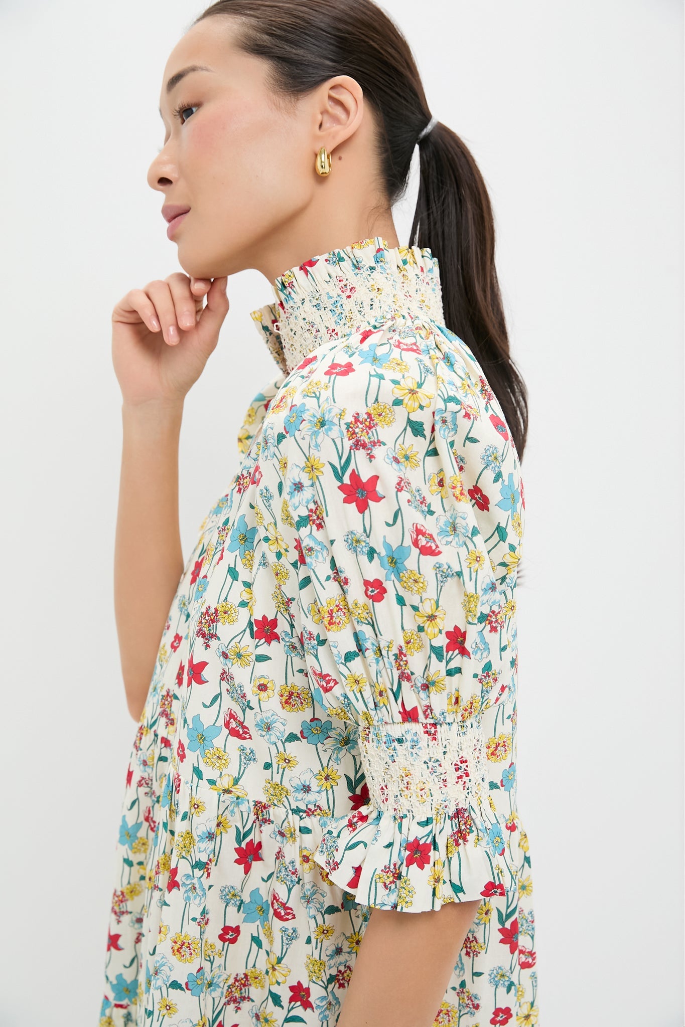 Red & Blue Multi Floral Sawyer Mini Dress