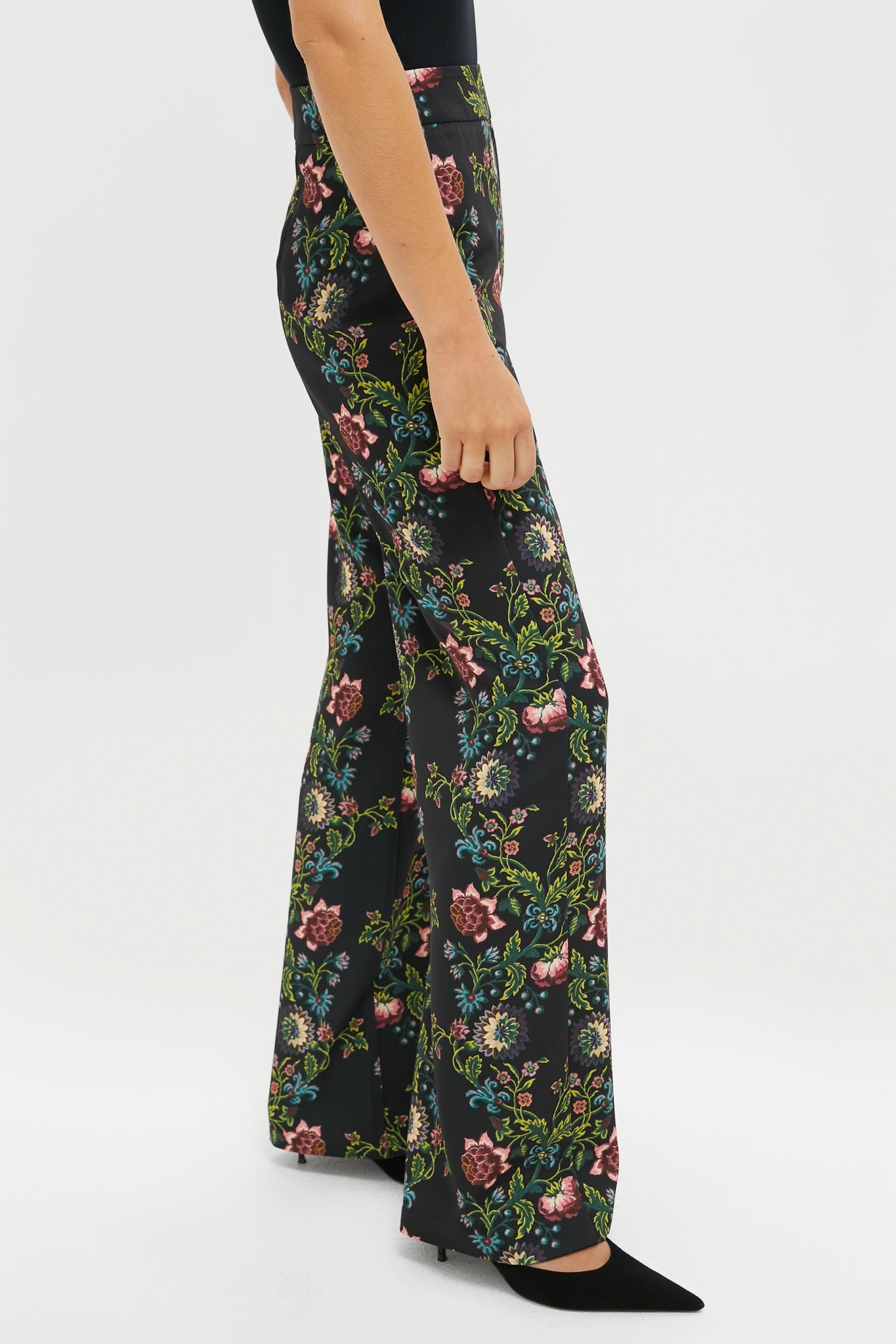 Midnight Moonflower Drapey Twill Erin Pants