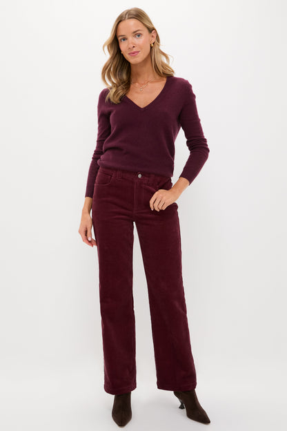 Burgundy Corduroy Camden Pant