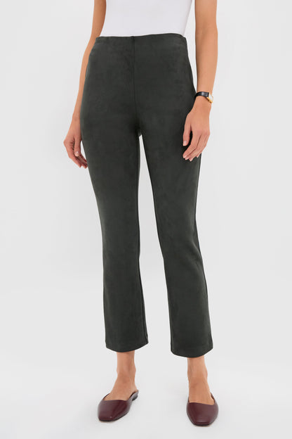 Deep Olive Vegan Suede Ashford Pants