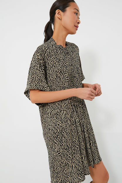 Ecru Black Vallea Dress