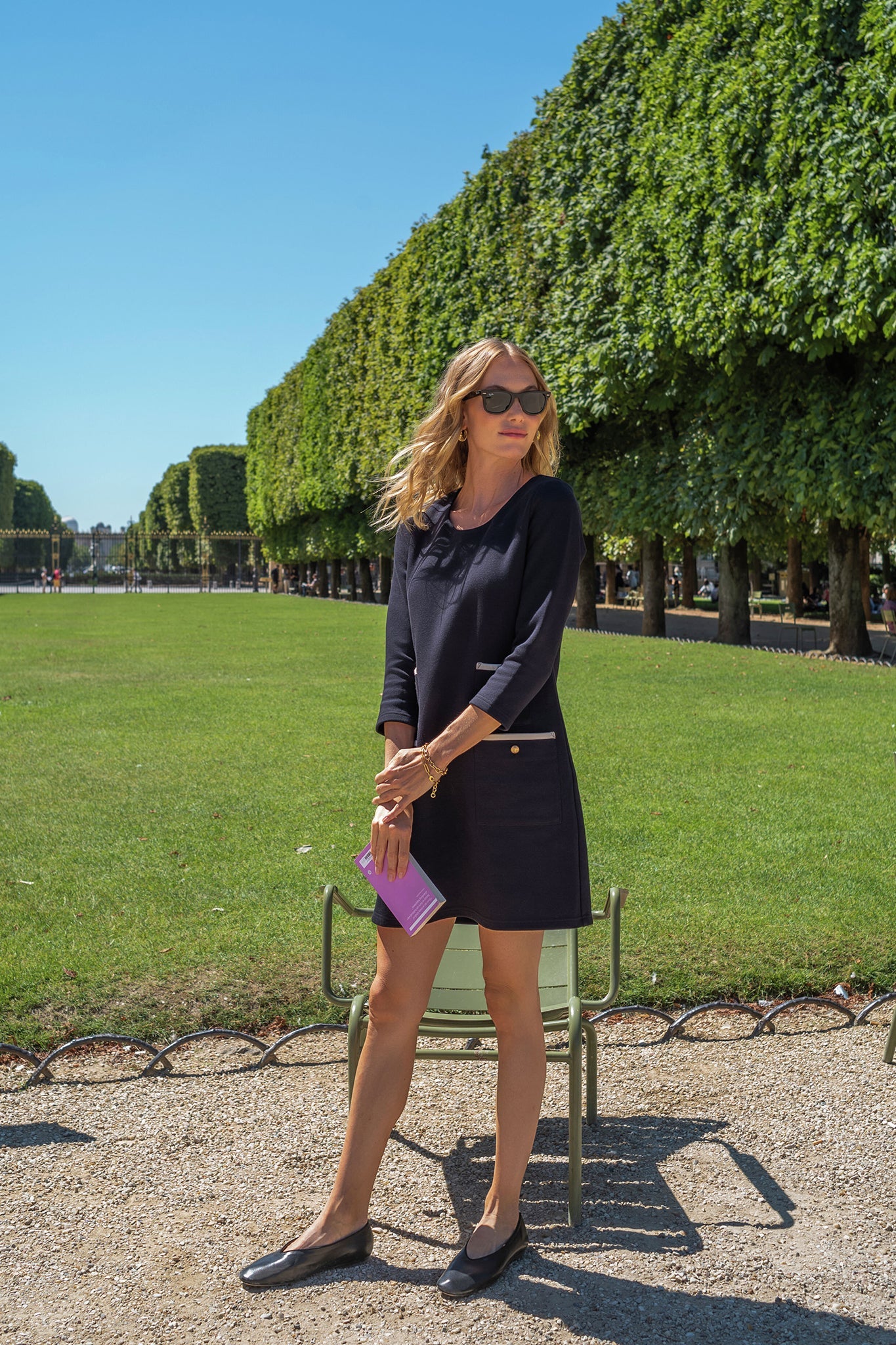 Black Francoise Mod Mini Dress