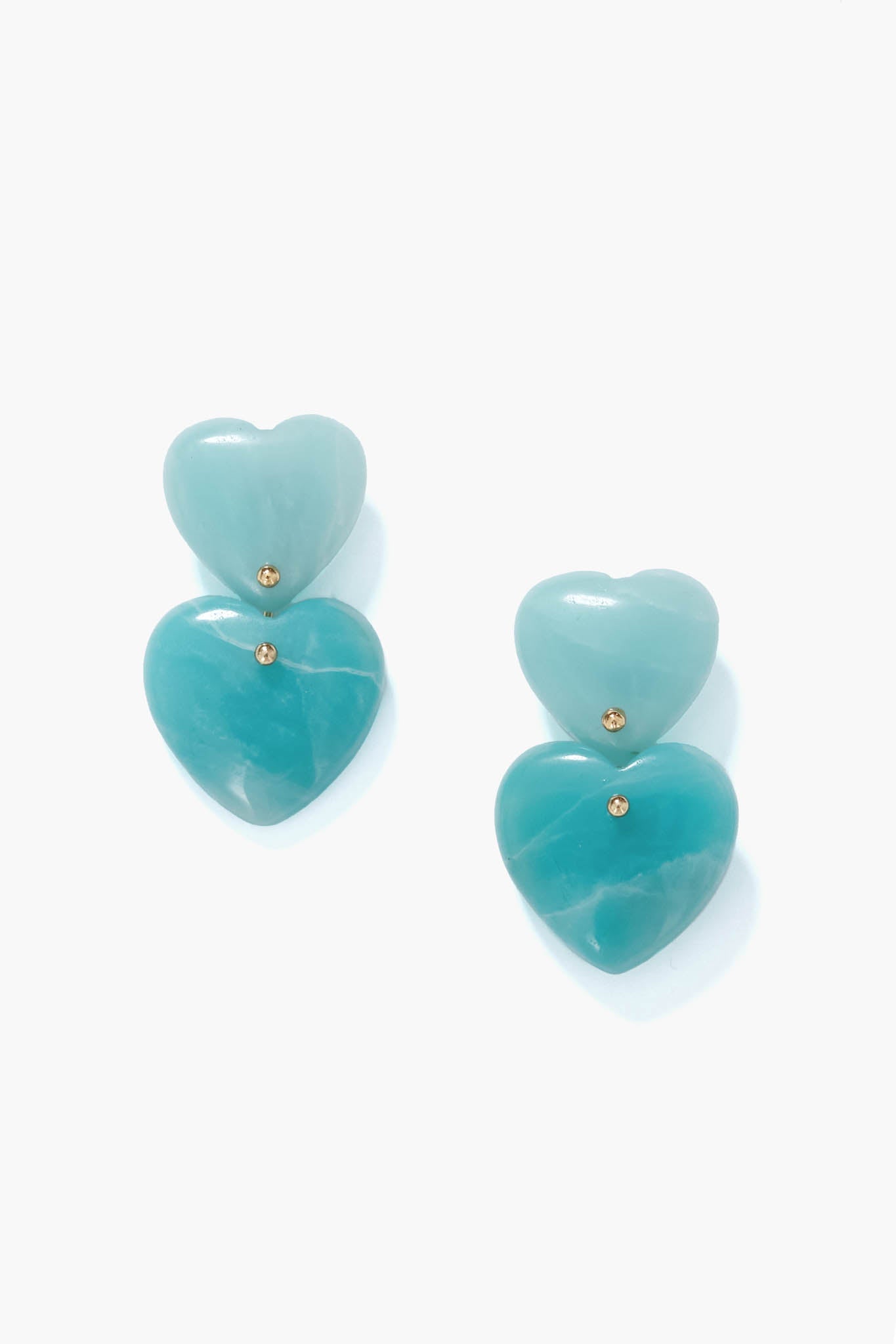 Aqua Ellie Heart Earrings