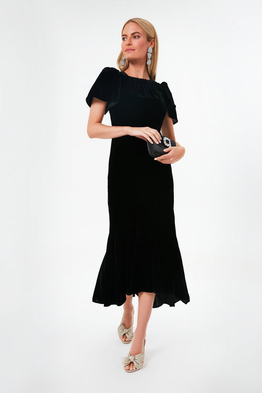 Black Velvet Arabella Dress