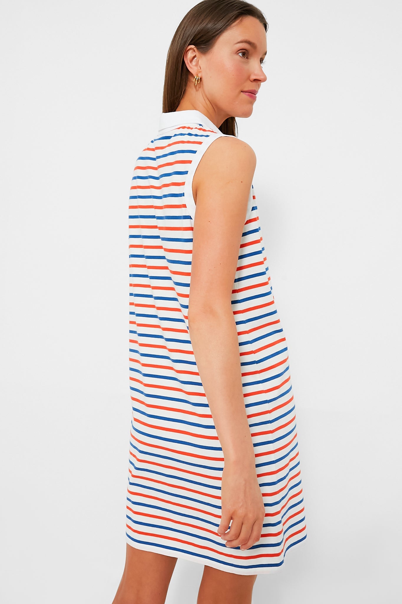 White True Blue and Poppy The Polo Dress